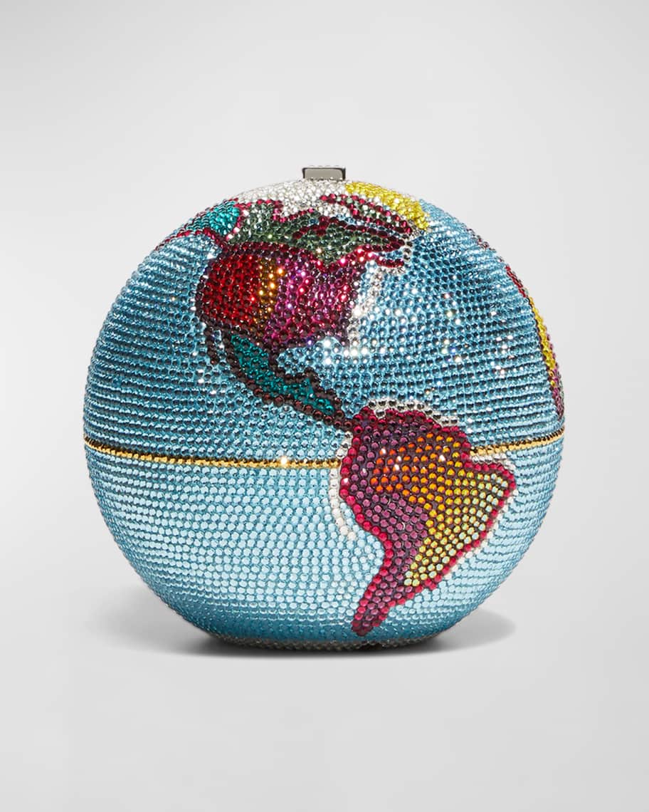 Judith Leiber Couture New Sphere Globe Crystal Clutch Bag Neiman Marcus