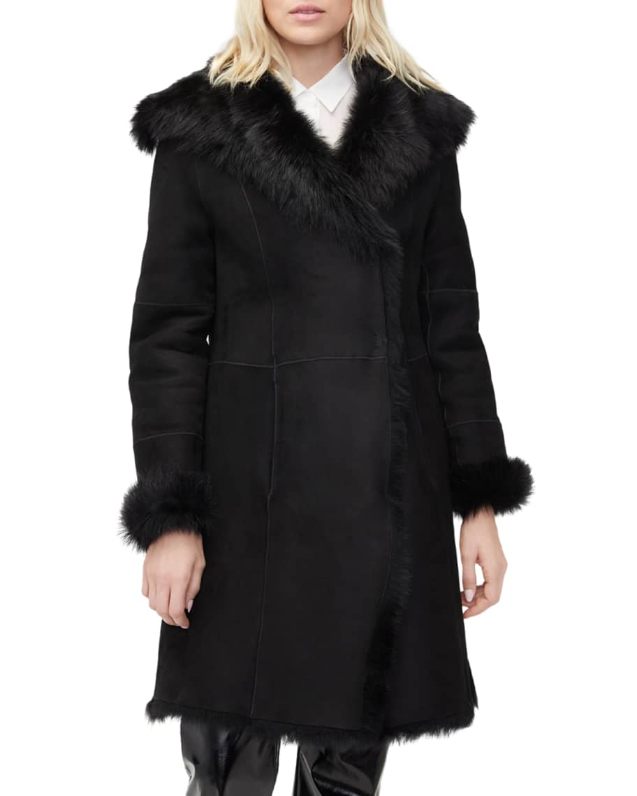 UGG Vanesa Oversized Lamb Shearling Coat | Neiman Marcus