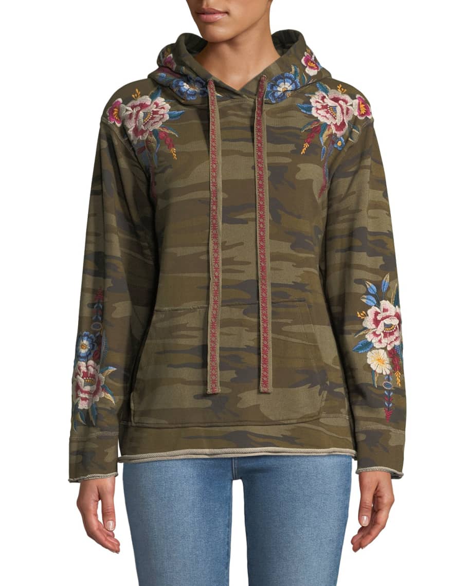 Johnny Was Darielle Embroidered Hoodie Sweatshirt | Neiman Marcus