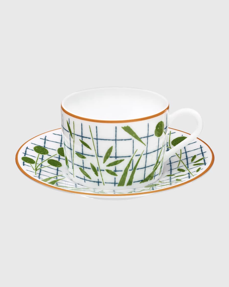 Hermes A Walk in the Garden Teacup & Saucer Set