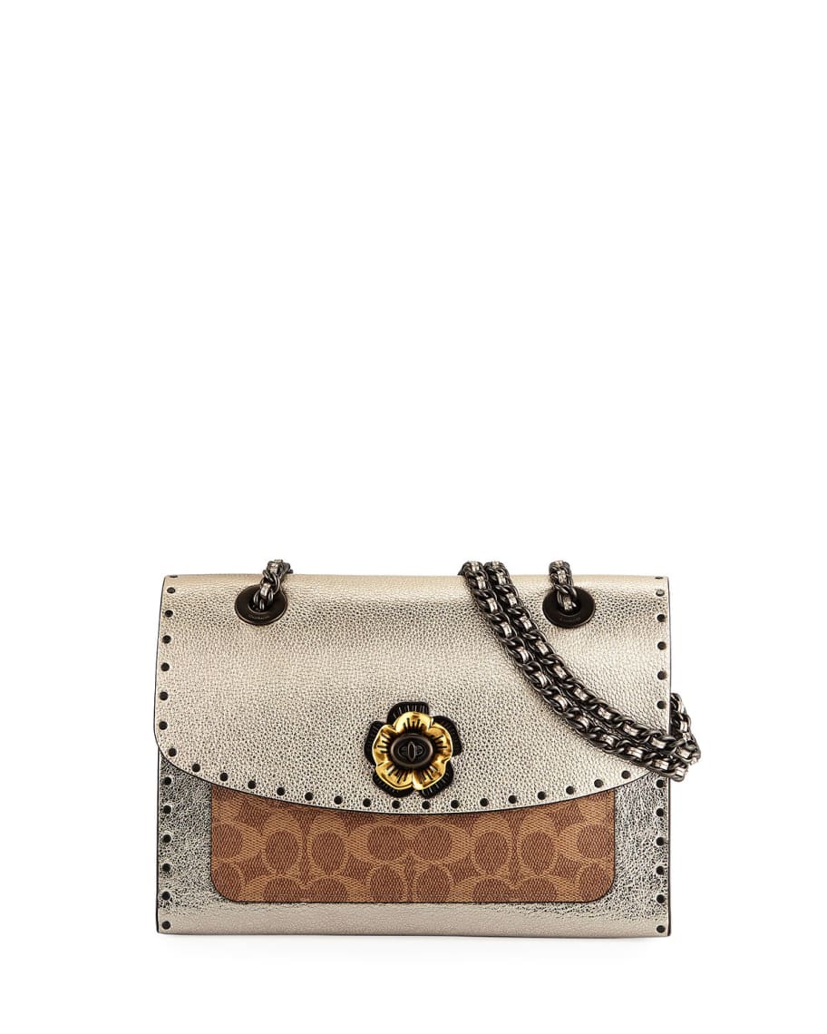 Coach Mini Wallet On A Chain With Rivets