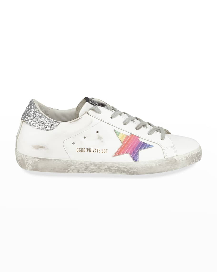 Golden Goose Superstar Rainbow Lace-Up Sneakers | Neiman Marcus