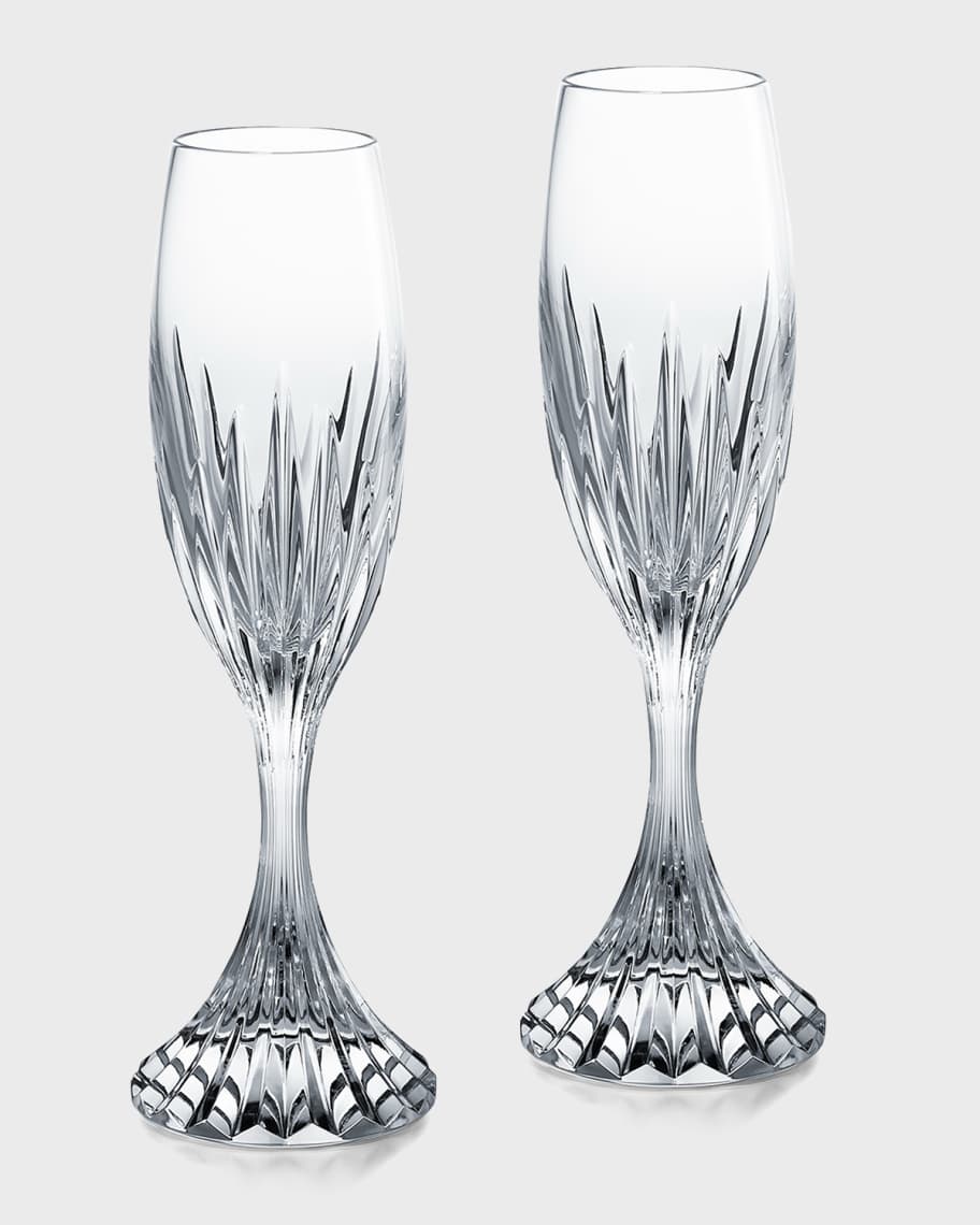Baccarat Massena Champagne Flutes, Set of 2