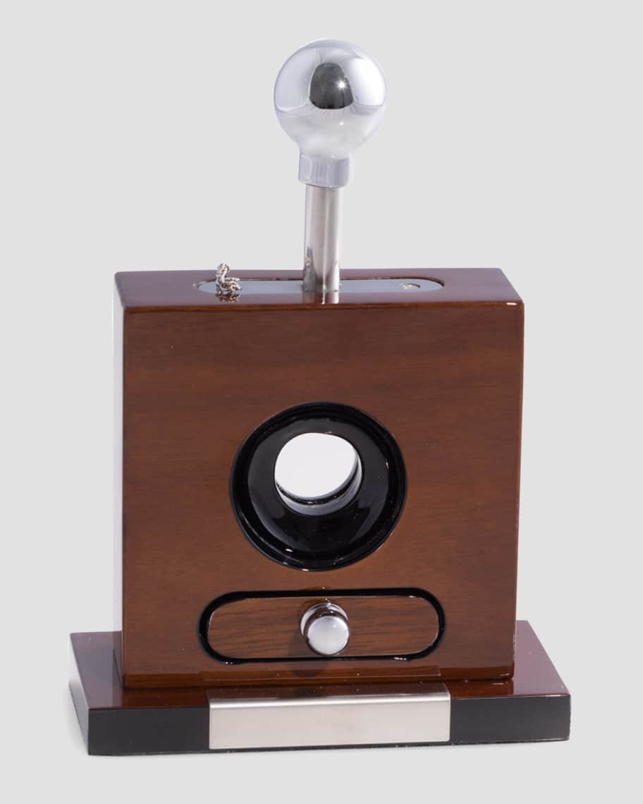 Bey-Berk Walnut-Wood Cigar Cutter