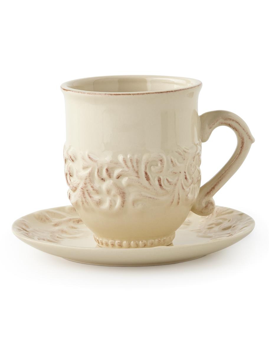 G G Collection Cups & Saucers, Set of 4 | Neiman Marcus