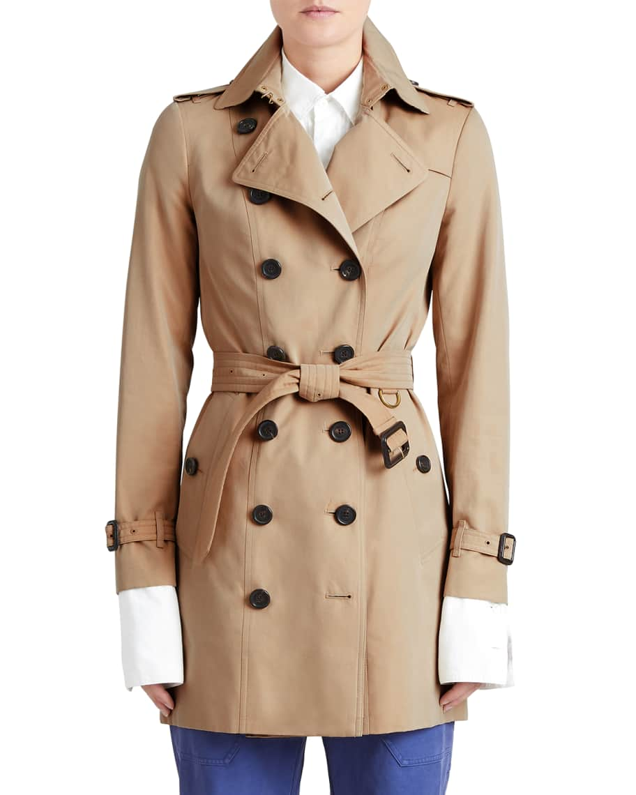 Burberry Pedley Monogram-print Trench Coat In Honey