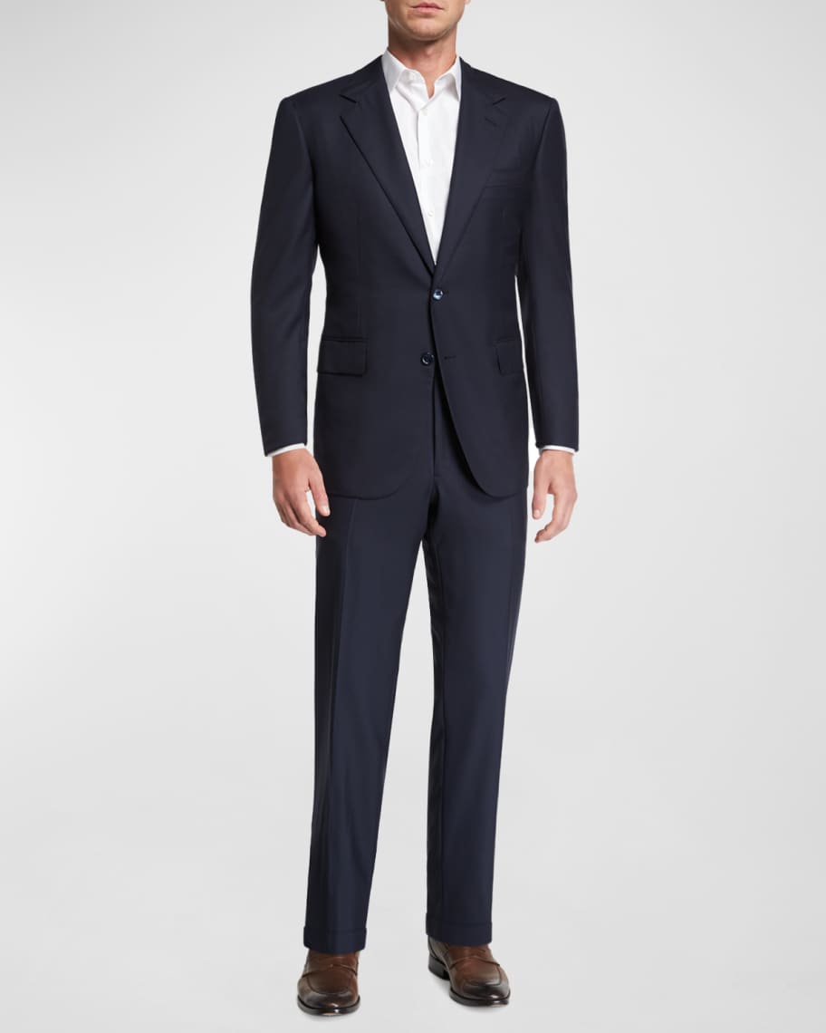 Stefano Ricci Men's Solid Wool Two-Piece Suit | Neiman Marcus