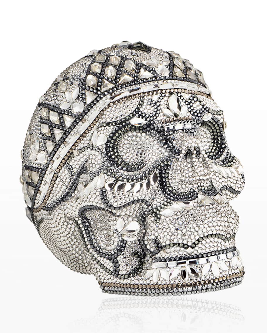 Judith Leiber Crystal-Embellished Skull Clutch Bag