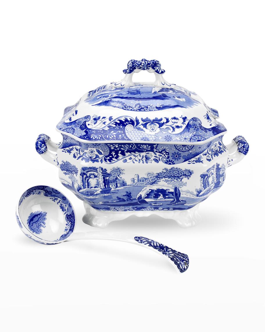 Spode Blue Italian Soup Tureen and Ladle | Neiman Marcus