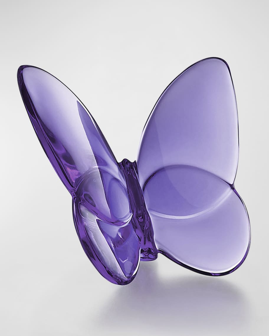 Baccarat Lucky Crystal Purple Butterfly