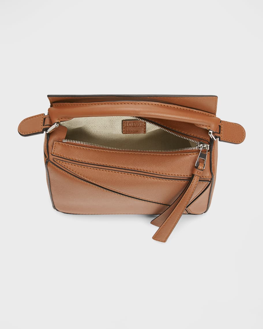 Image 3 of 6: Puzzle Mini Top-Handle Bag in Leather