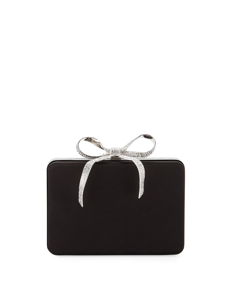 Oscar de la Renta Crystal Bow Minaudiere Clutch Bag | Neiman Marcus