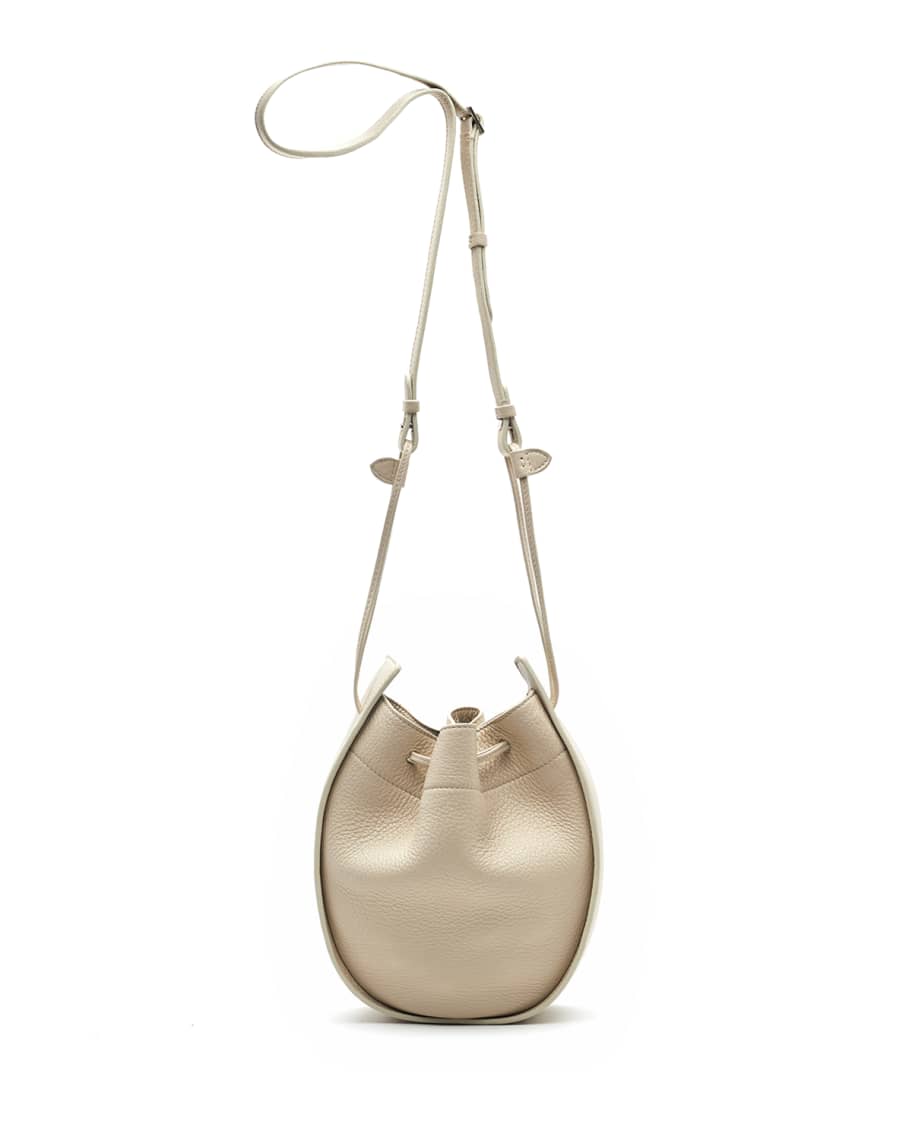 Leather Drawstring Pouch by The Row- La Garçonne