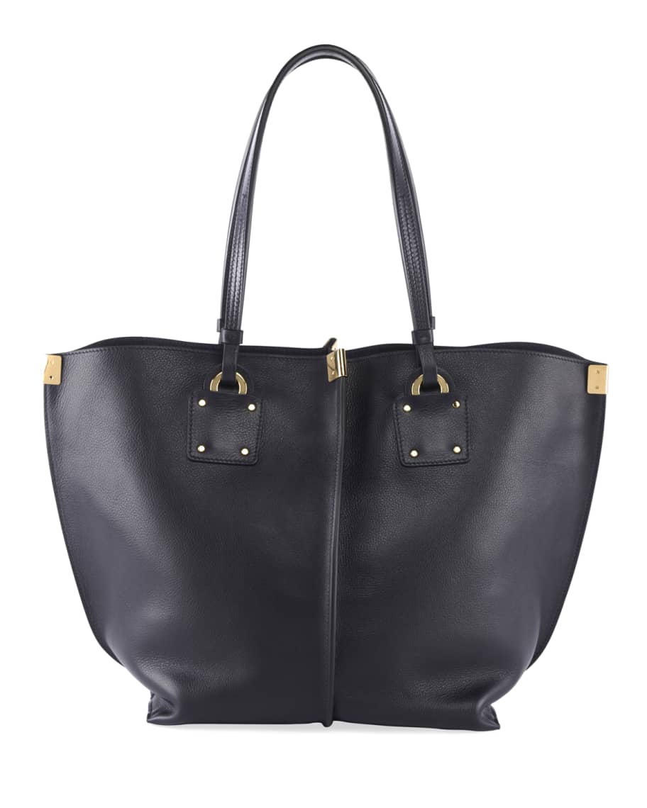 Chloe Vick Striped Logo Leather Tote Bag Neiman Marcus