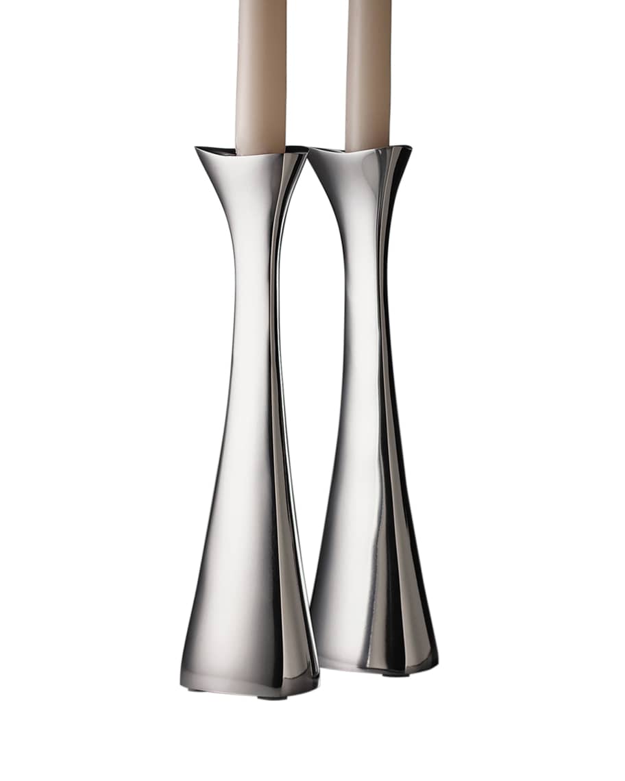 Nambe TriCorner Candlestick Holders, Set of 2 Neiman Marcus