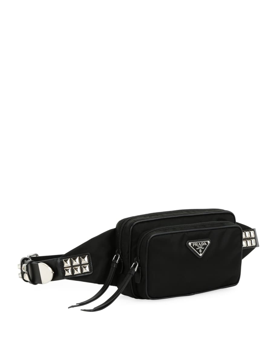 Prada Prada Black Nylon Belt Bag With Studding Neiman Marcus