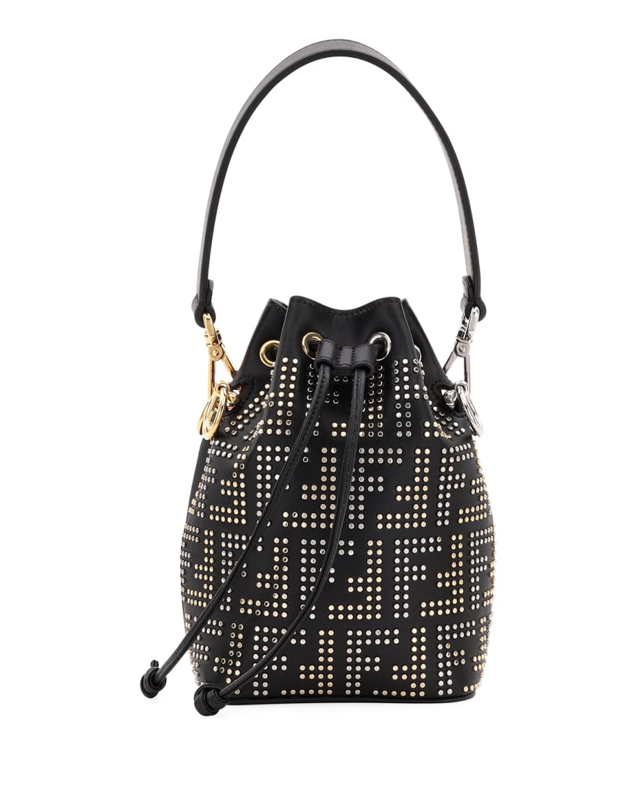 Fendi Mon Tresor Small Studded FF Bucket Bag | Neiman Marcus