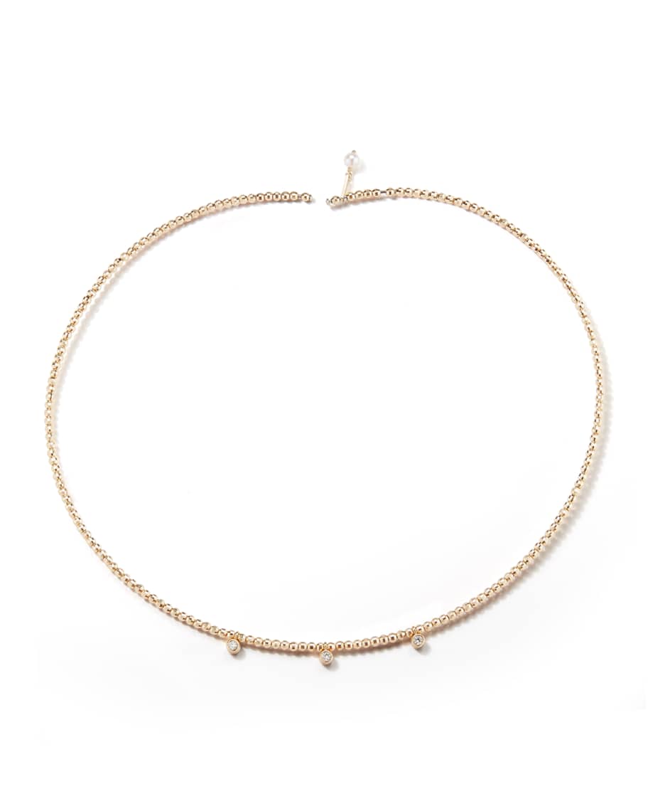 Mizuki 14k Gold Pearl & Diamond Choker Necklace | Neiman Marcus