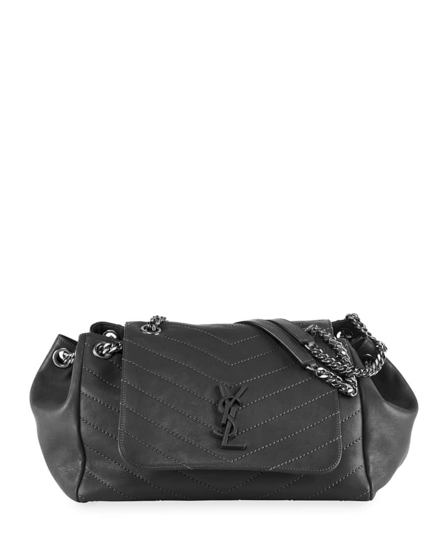 Saint Laurent Nolita Shoulder Bag Small Black in Lambskin with Black  Gunmetal-tone - US