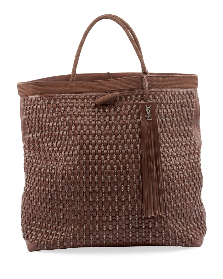 Saint Laurent Patti Large Woven Tote Bag | Neiman Marcus