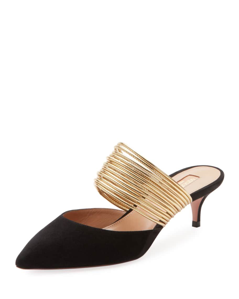 Louis Vuitton Rendez Vous Suede Leather pumps black