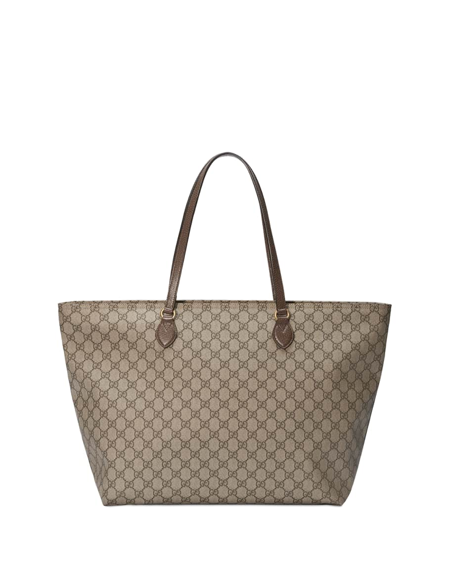 Neutral Ophidia medium GG-canvas and leather tote bag, Gucci