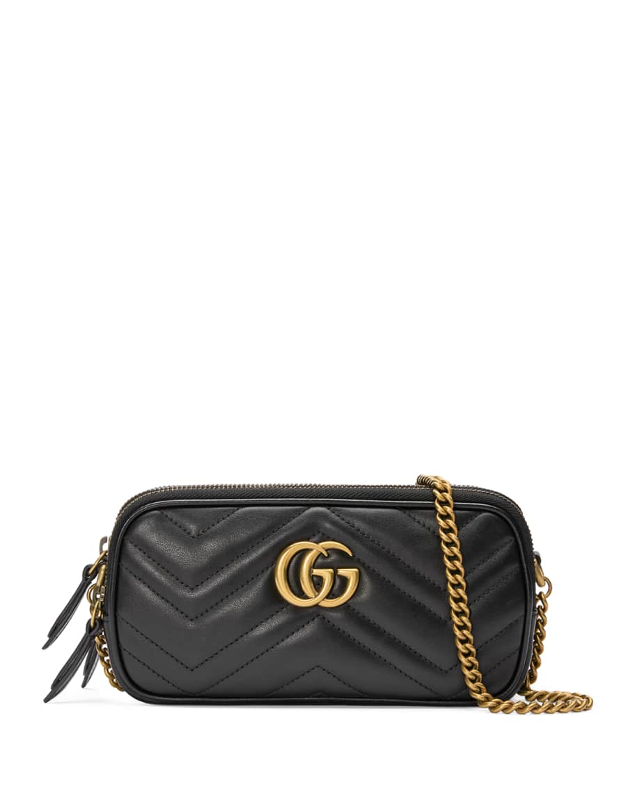 Gucci GG Marmont Mini Zip-Top Camera Case Bag | Neiman Marcus