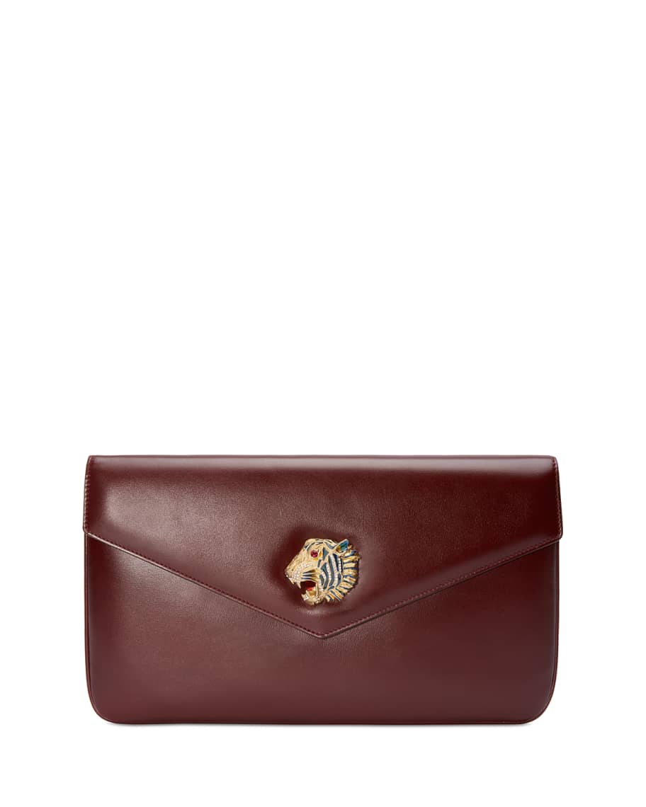Gucci Leather Envelope Clutch Bag | Neiman Marcus