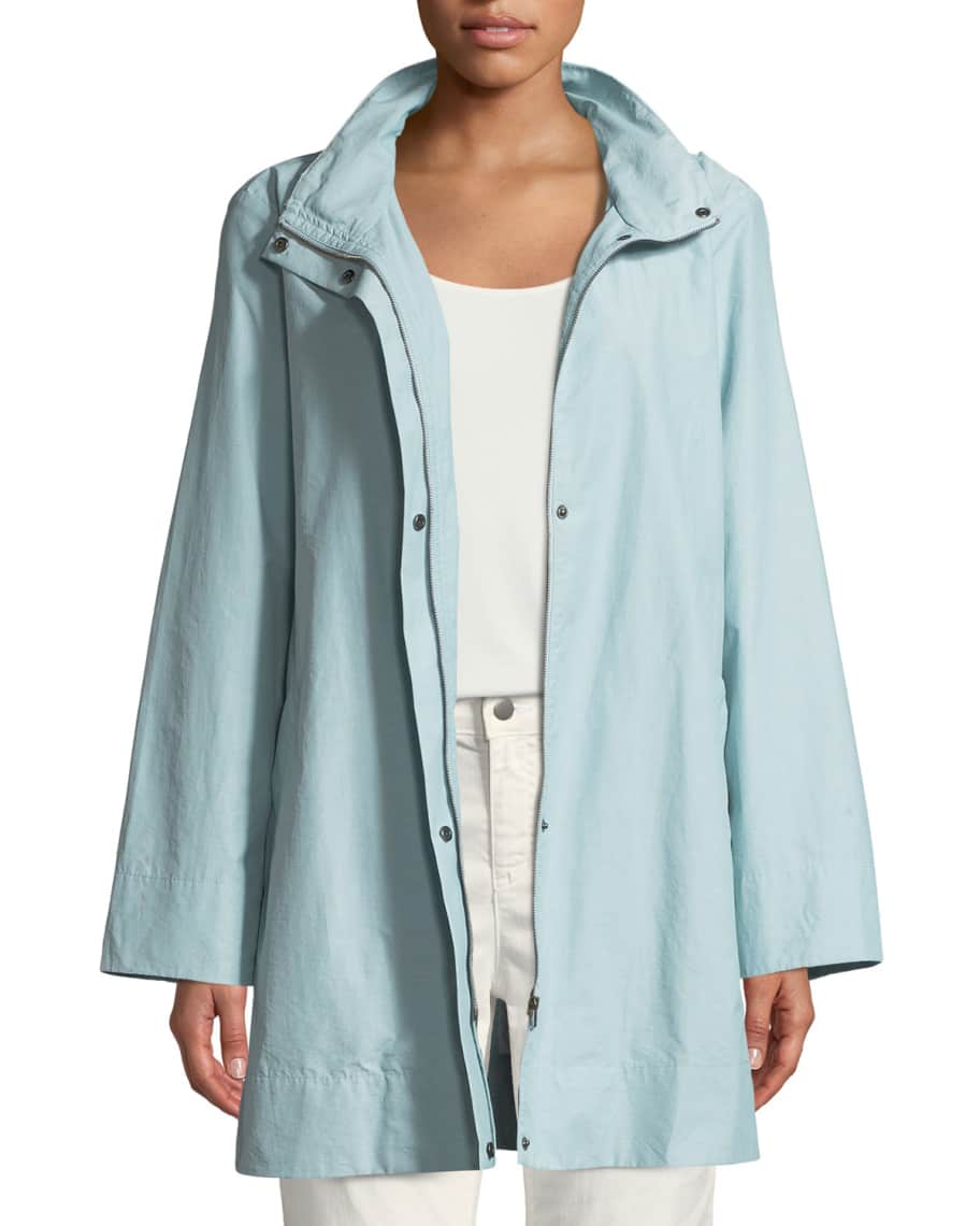 Eileen fisher hooded a line jacket hot sale