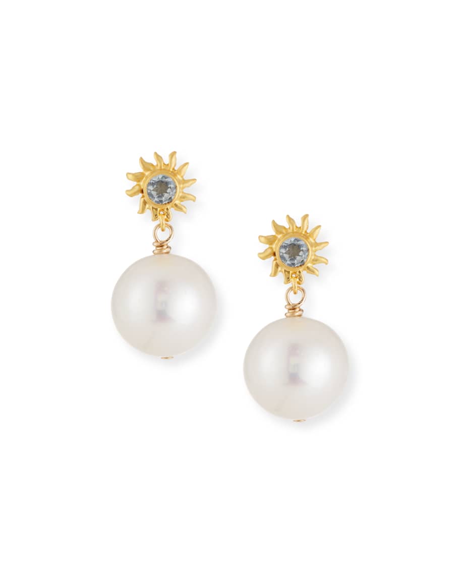 Dina Mackney Starburst Pearl Drop Earrings | Neiman Marcus