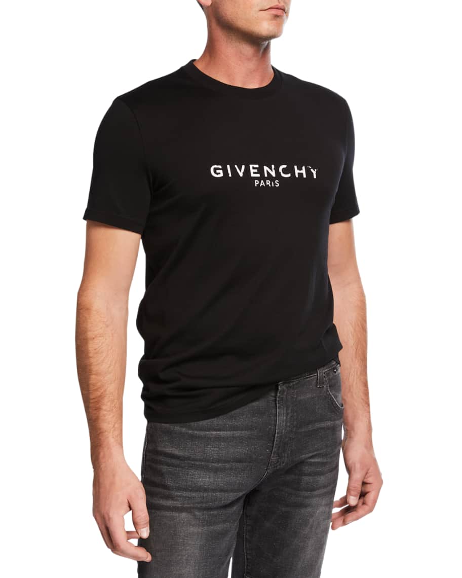 Givenchy Men's Distressed Logo T-Shirt | Neiman Marcus