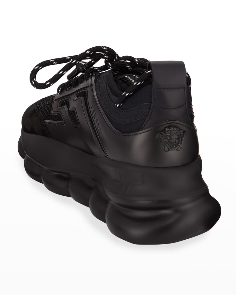 Versace Chain Reaction Mesh Chunky Heel Sneakers Neiman Marcus