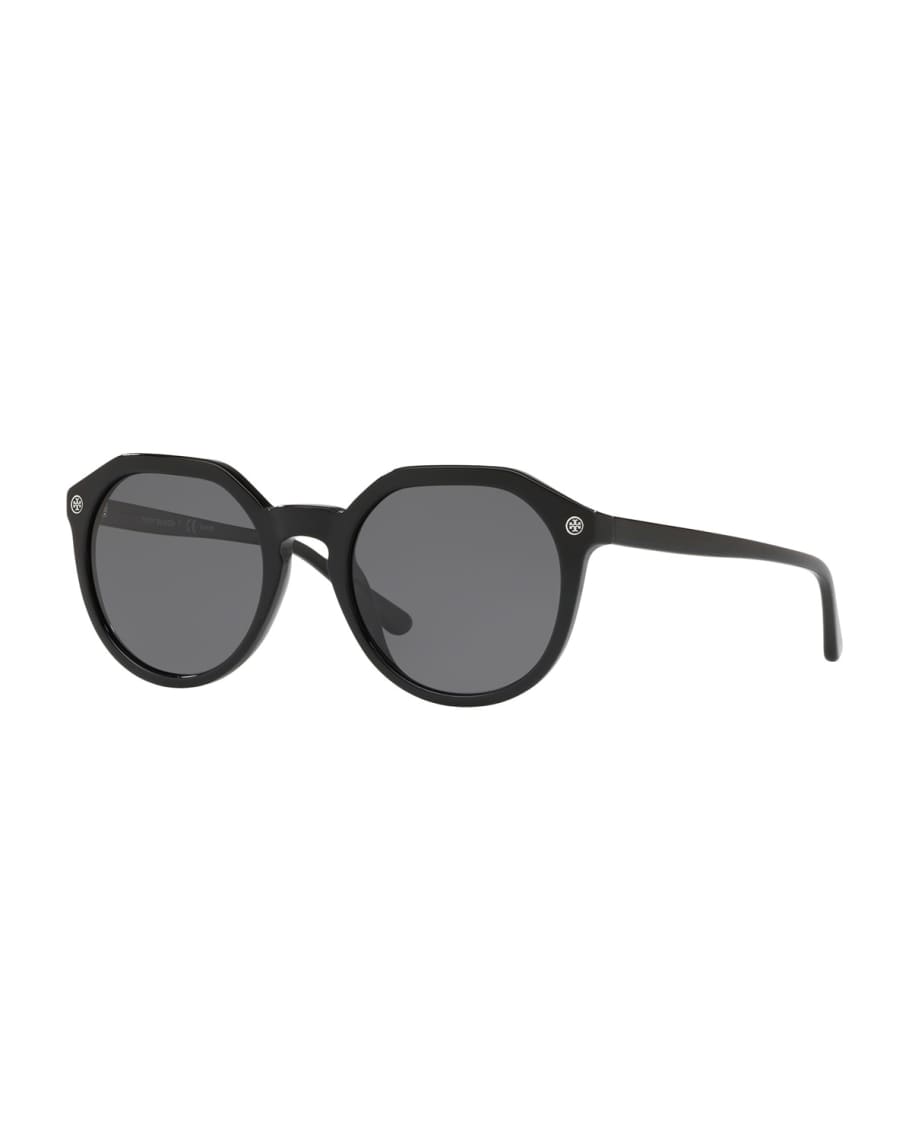 Tory Burch Round Acetate Sunglasses | Neiman Marcus