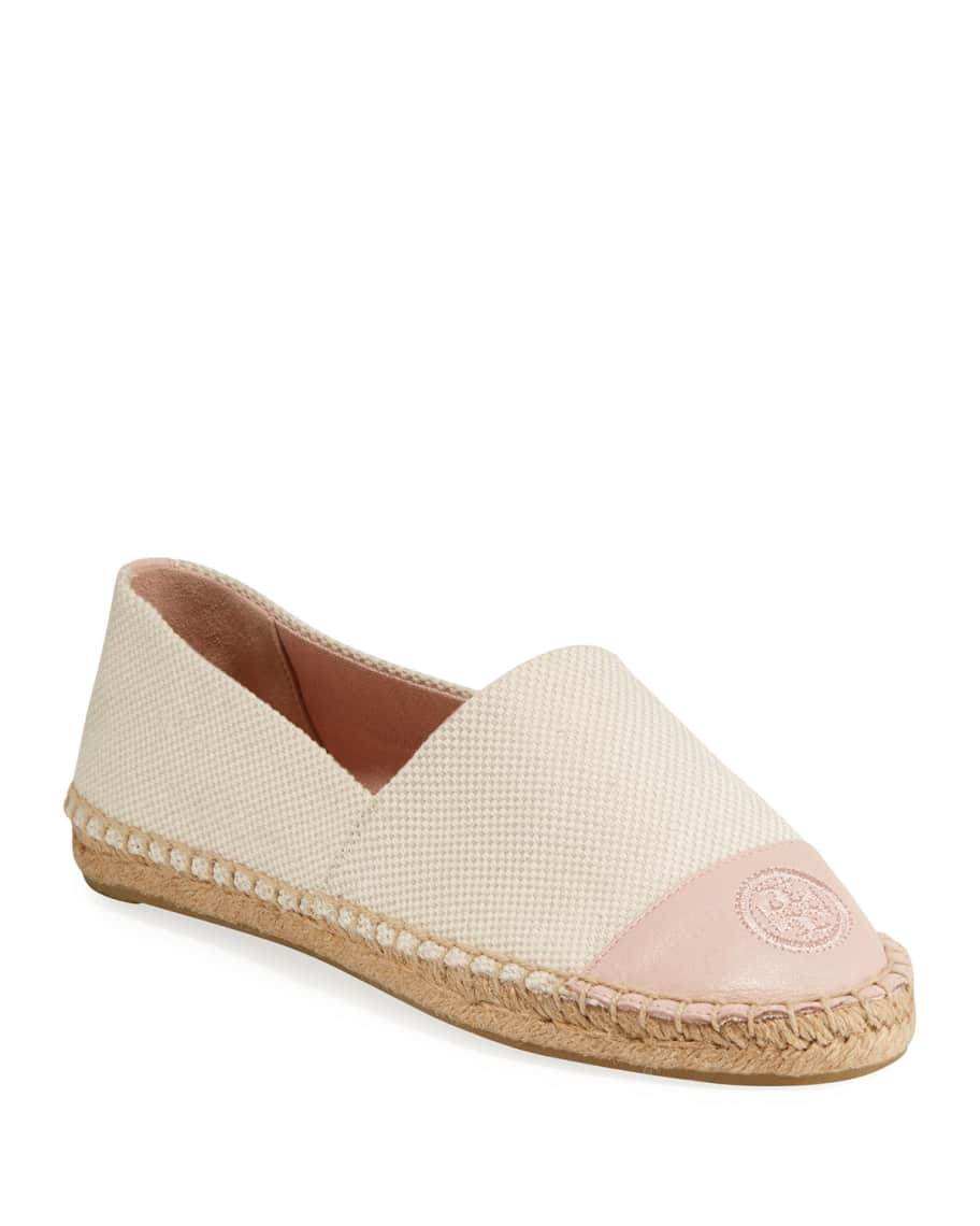 Tory Burch Colorblock Flat Canvas Espadrilles | Neiman Marcus