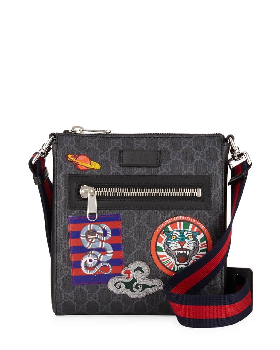 Gucci Men's GG Supreme Patches Messenger Bag