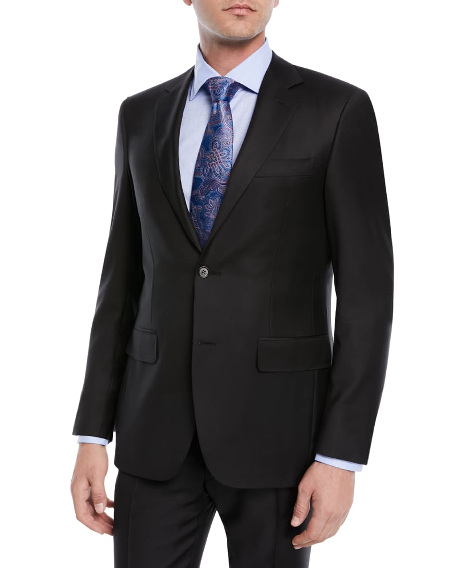 Canali Super 130s Wool Twill Two-Piece Suit | Neiman Marcus