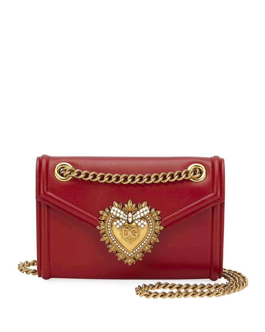 Dolce&Gabbana Devotion Mini Leather Crossbody Bag | Neiman Marcus