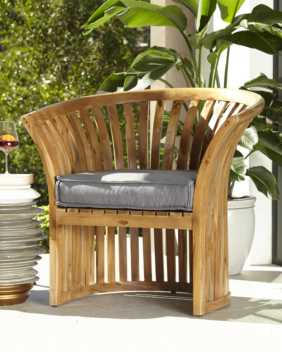 Teak barrel chair online