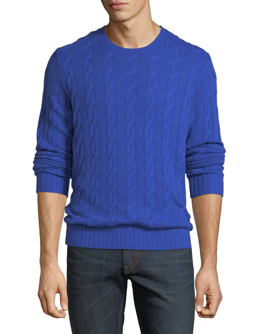 Ralph Lauren Purple Label Men's Provence Cable-Knit Cashmere Sweater ...