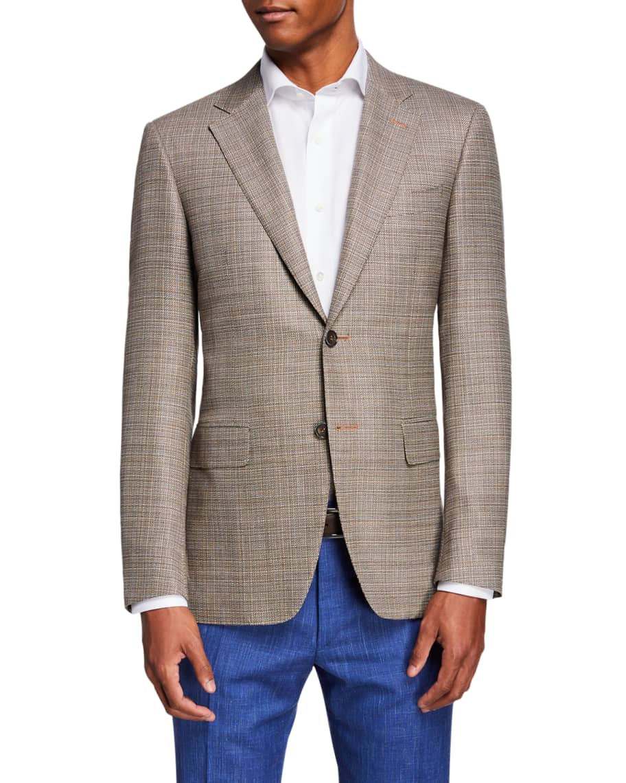 Canali Men's Wool Hopsack Sport Coat Jacket | Neiman Marcus