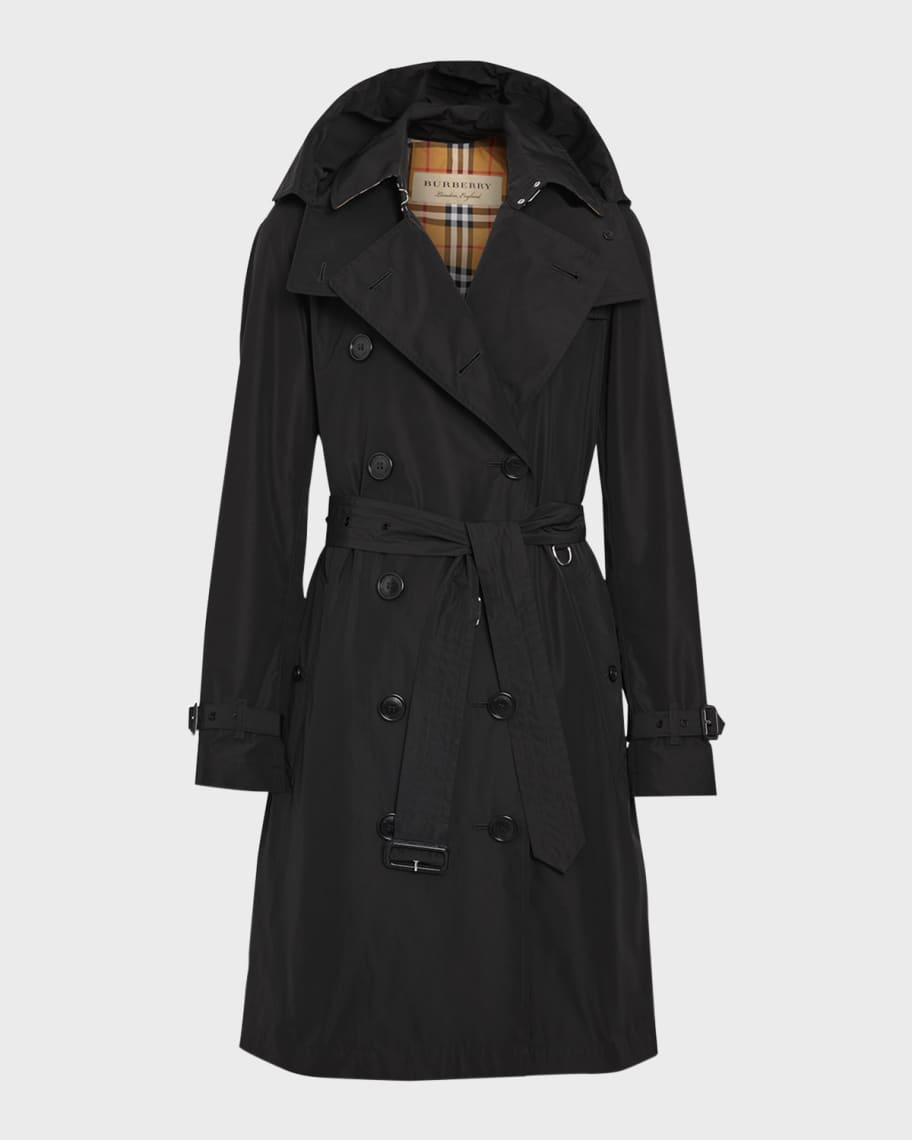 Louis Vuitton Black Cotton Detachable Sleeve Detail Belted Trench Coat  Dress S Louis Vuitton