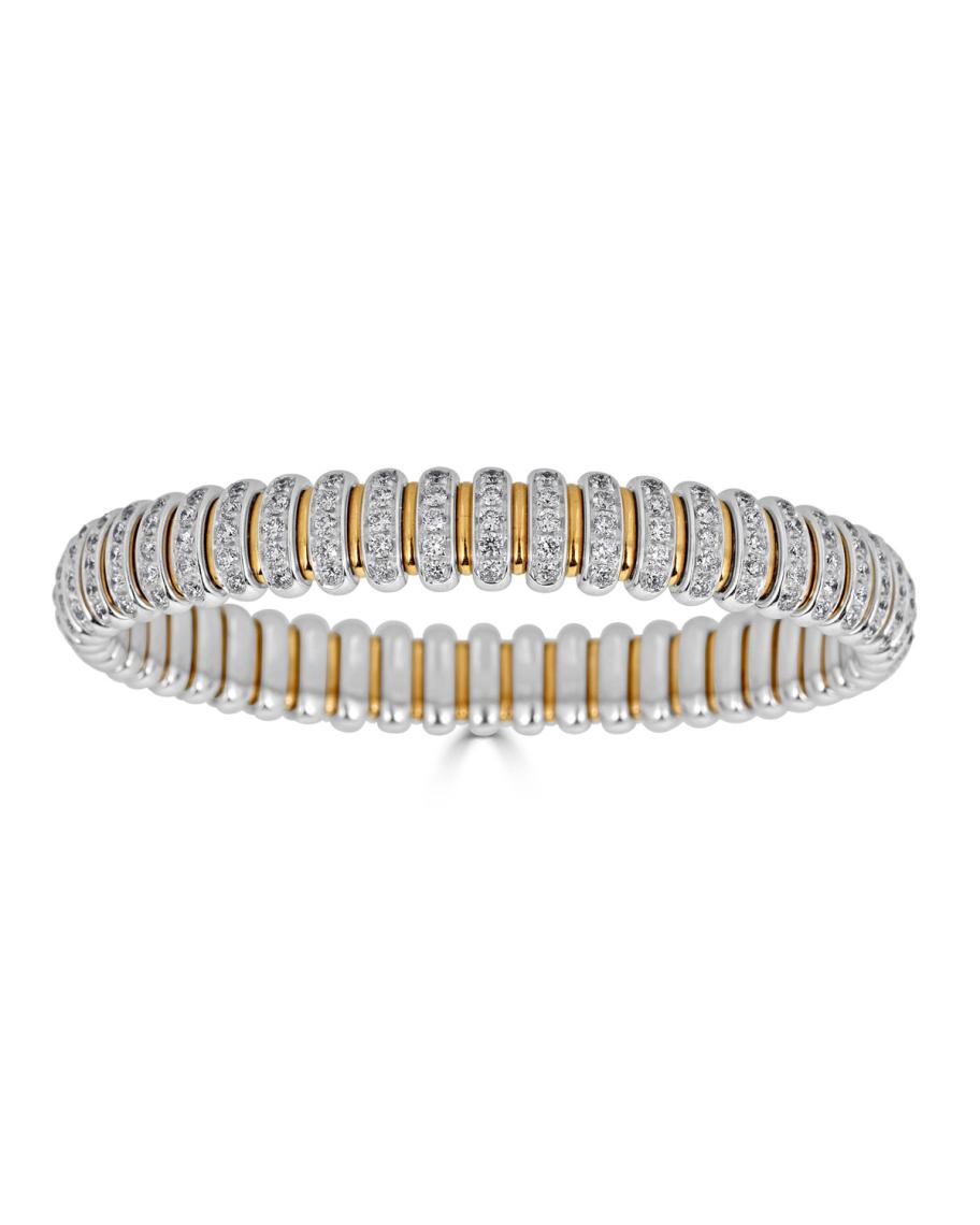ZYDO Stretch Two-Tone 18k Diamond Bracelet | Neiman Marcus