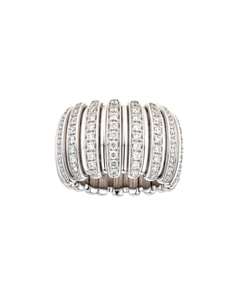 ZYDO Stretch 18k White Gold Diamond Bar Ring | Neiman Marcus