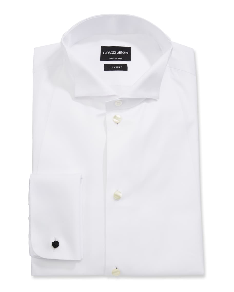 Giorgio Armani Men's Front Bib Formal Tuxedo Shirt | Neiman Marcus