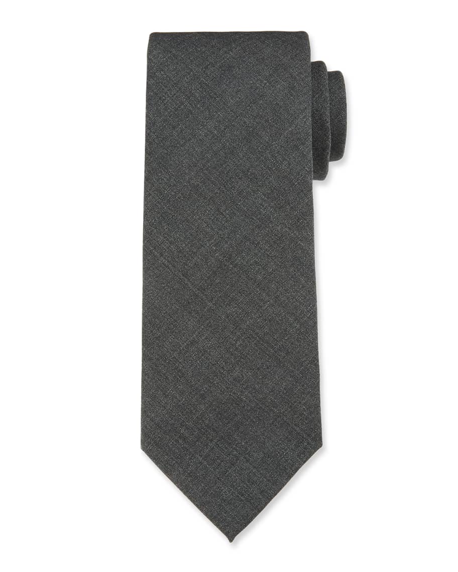 Brunello Cucinelli Solid Wool Tie | Neiman Marcus