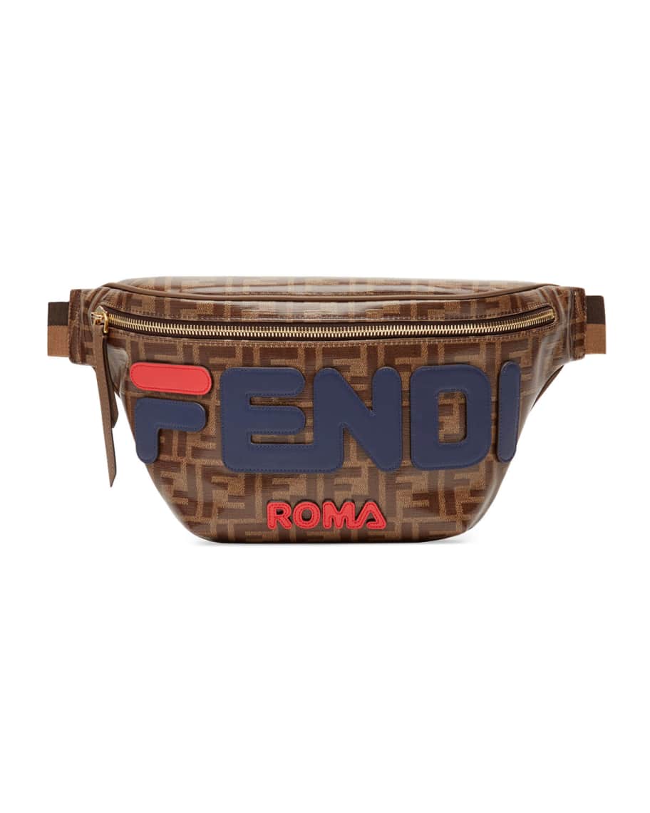 Fendi Men's Fendi Mania Coated Canvas Belt Bag/Fanny Pack | Neiman Marcus