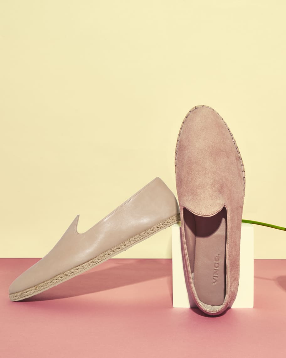 Vince Malia Leather Flat Espadrille Loafers Neiman Marcus