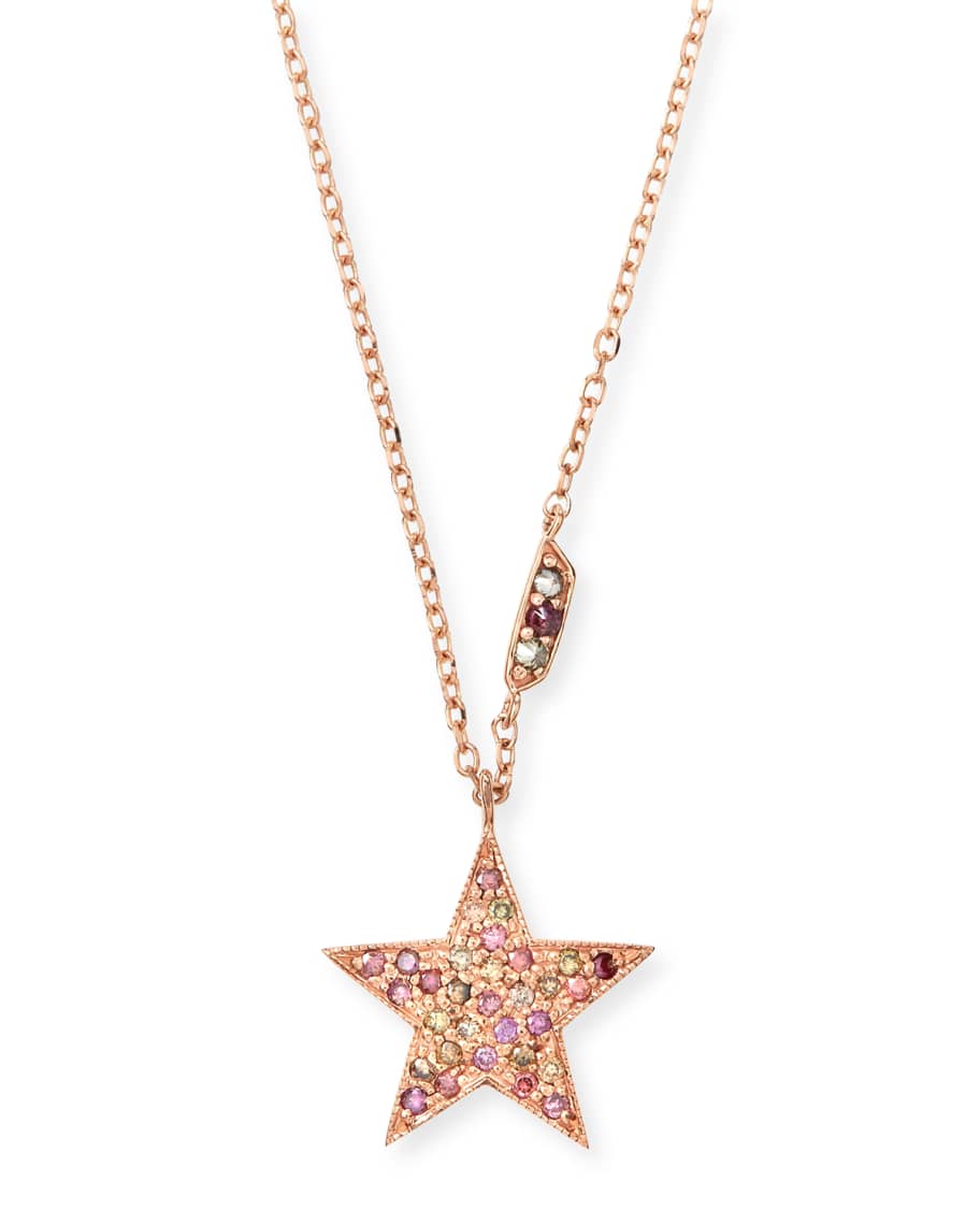 Stevie Wren 14k Rose Gold Pink Diamond Star Pendant Necklace | Neiman ...