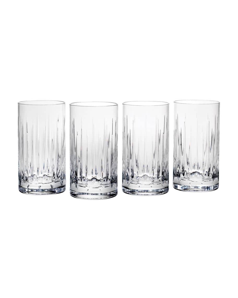 Set of 4 Reed & Barton Crystal Soho Highball Glasses