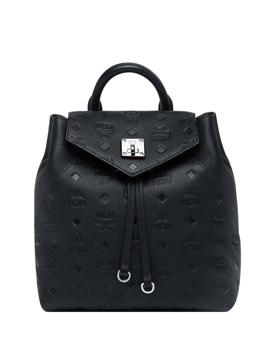 MCM Essential Monogram Leather Small Backpack
